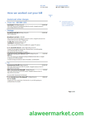 BT utility business bill, page 2 SCR